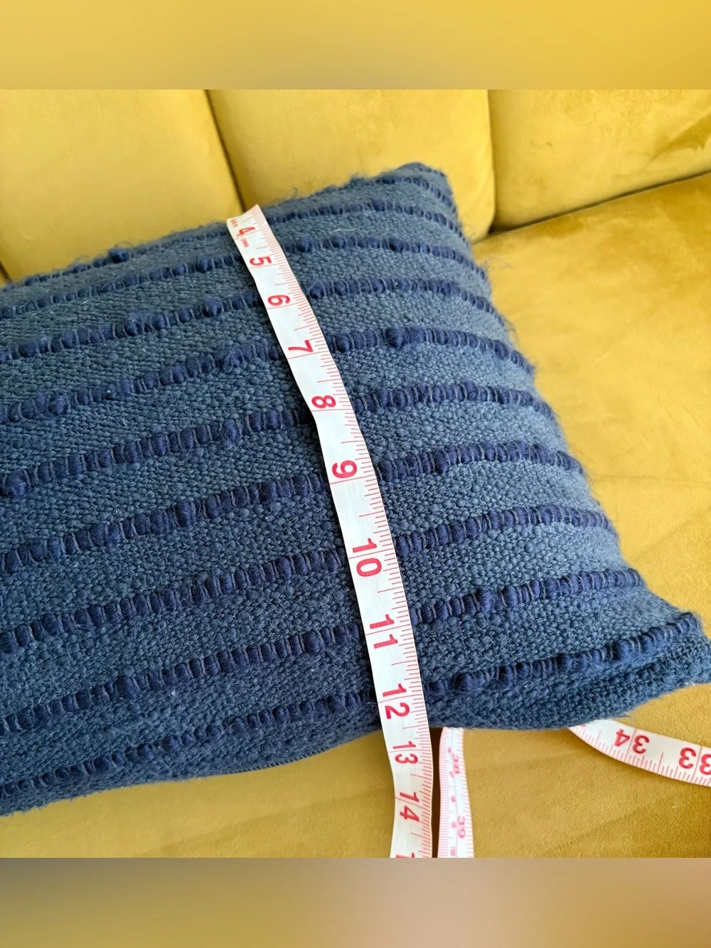 Williams Sonoma 12x48 Navy Blue Lumbar Pillow with Synthetic Down Insert